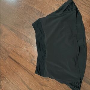 Black Skirt with Pleated Detail